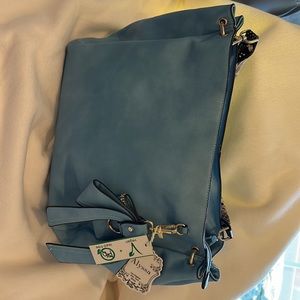Alyssa purse, beautiful turquoise leather